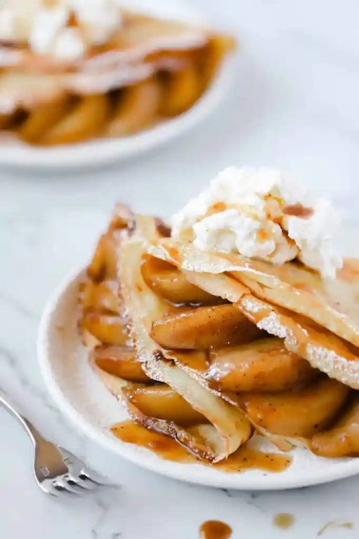 Caramelized Pear Sweet Cream Pancakes