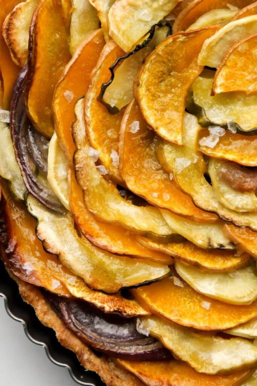 Caramelized Squash Tart with Almond Crust