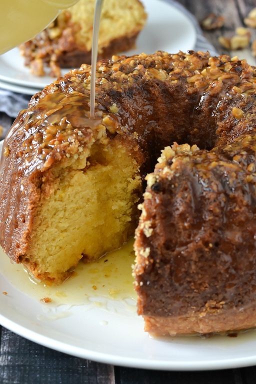 Caribbean Rum Cake with Captain Morgan Glaze