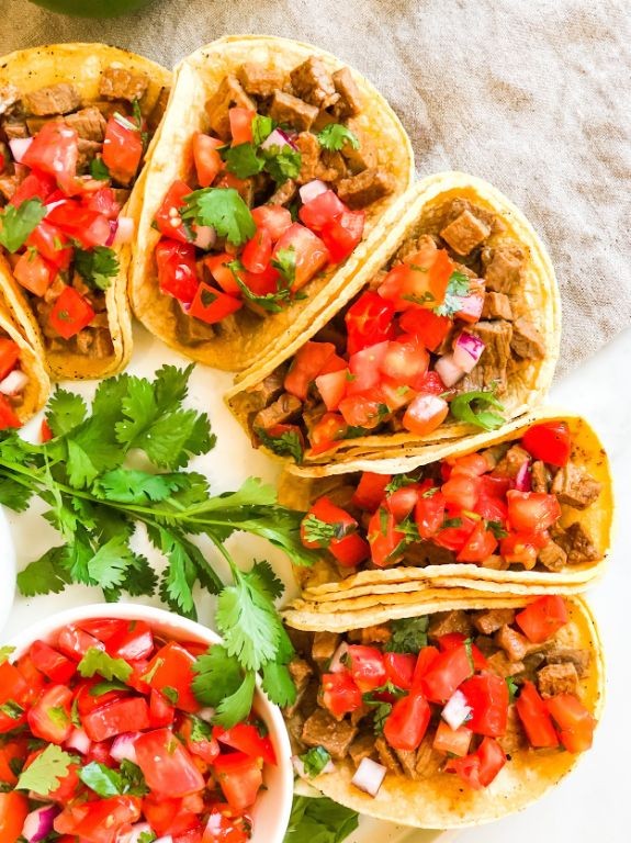 Carne Asada Tacos with Fresh Pico de Gallo