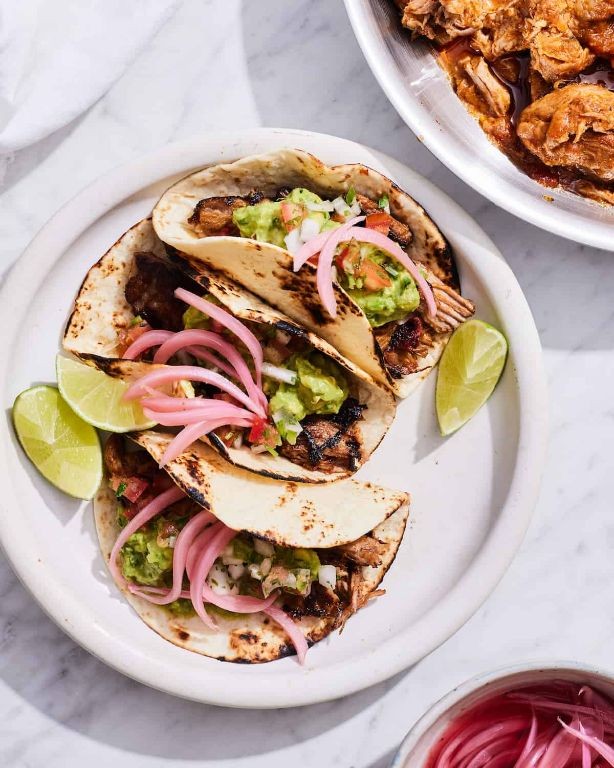 Carnitas Tacos with Pickled Red Onions