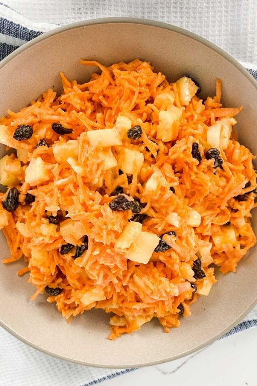 Carrot Fluff Salad with Raisins