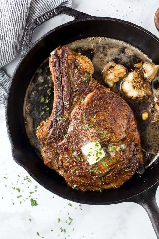 Cast Iron Skillet Cowboy Ribeye