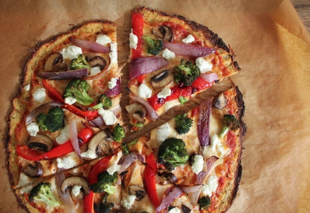 Cauliflower Crust Veggie Pizza
