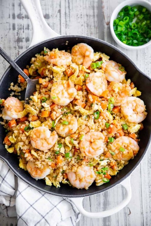 Cauliflower Fried Rice with Shrimp
