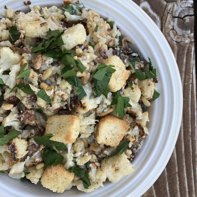 Cauliflower Rice Chicken Caesar Salad