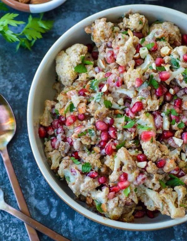 Cauliflower and Pomegranate Salad with Herbs