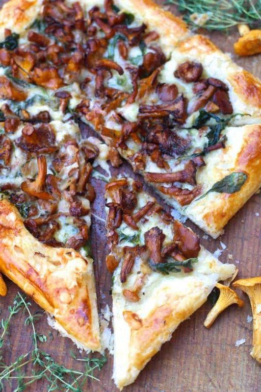 Chanterelle Mushroom and Gruyère Tart
