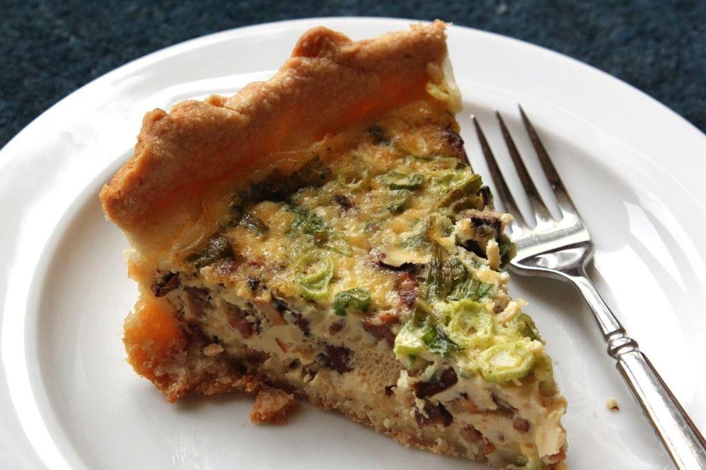 Chanterelle Mushroom and Spinach Quiche