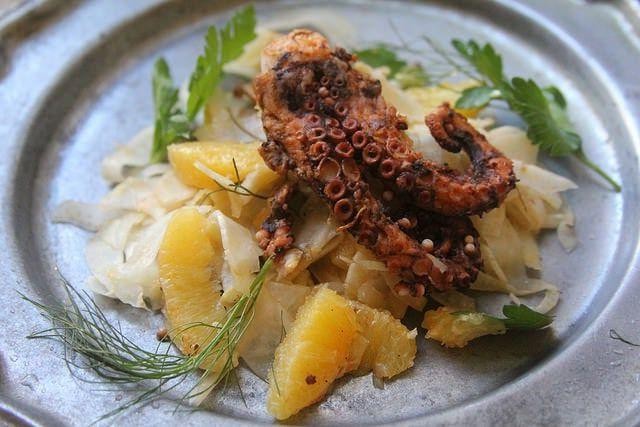 Charred Grilled Octopus with Fennel and Orange