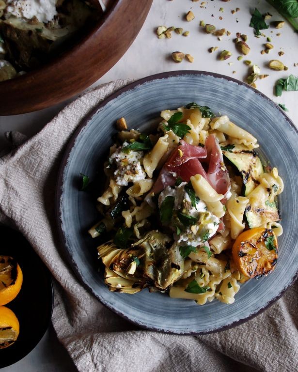 Charred Lemon and Burrata Pasta