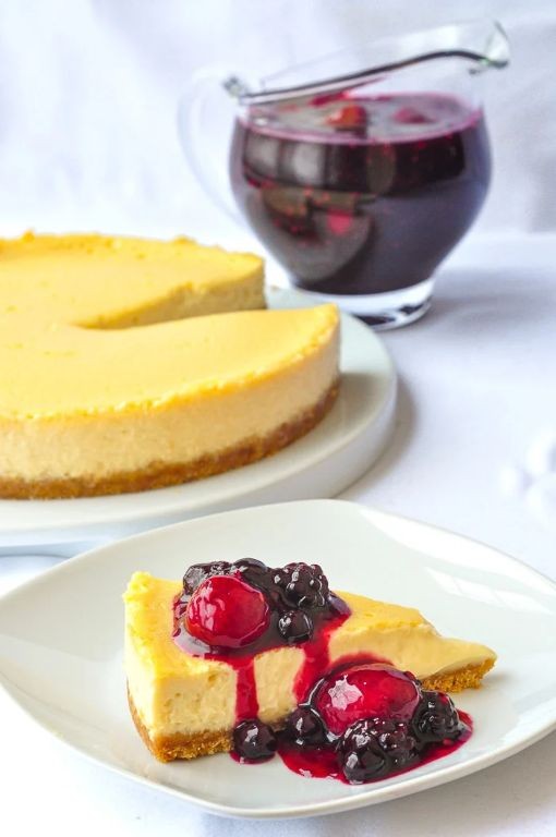 Cheesecake-Style Flan with Berry Compote
