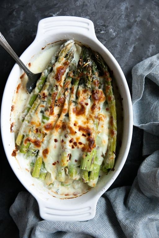 Cheesy Asparagus Gratin