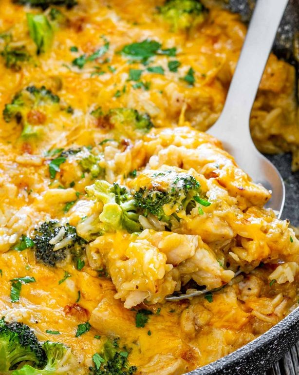 Cheesy Broccoli Chicken and Minute Rice Casserole
