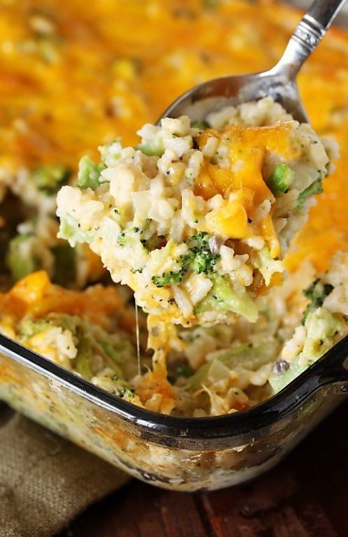 Cheesy Broccoli and Rice Casserole