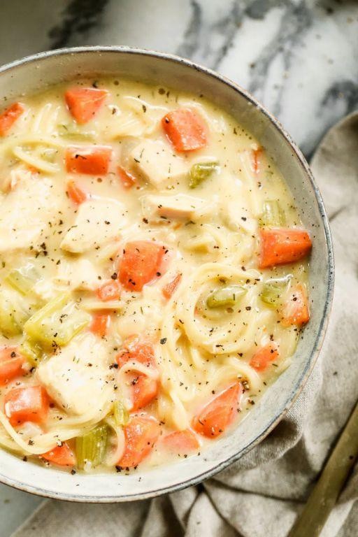 Cheesy Chicken Noodle Soup