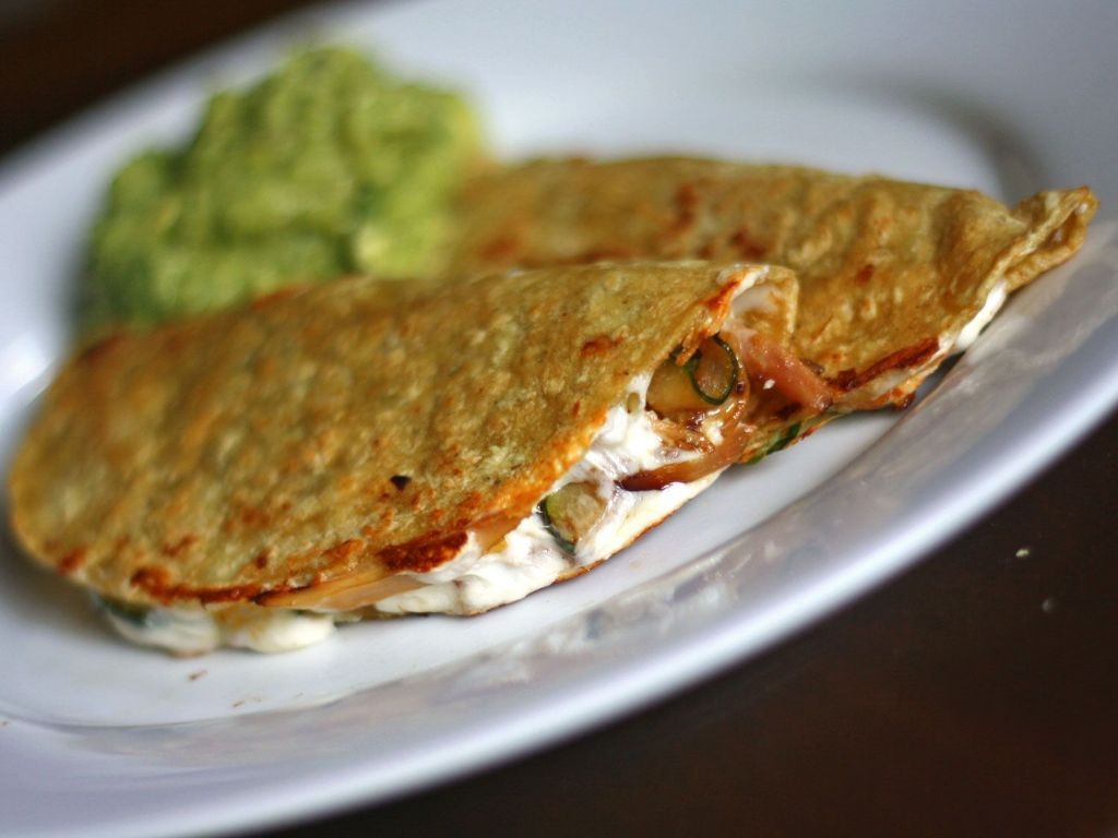 Cheesy Chicken and Zucchini Quesadillas