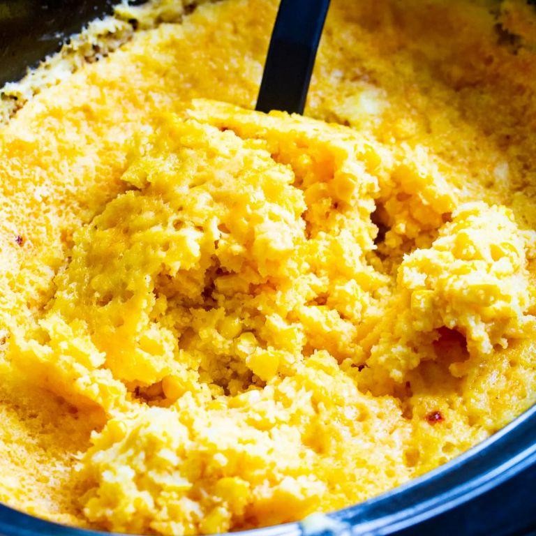 Cheesy Crock Pot Cornbread Casserole