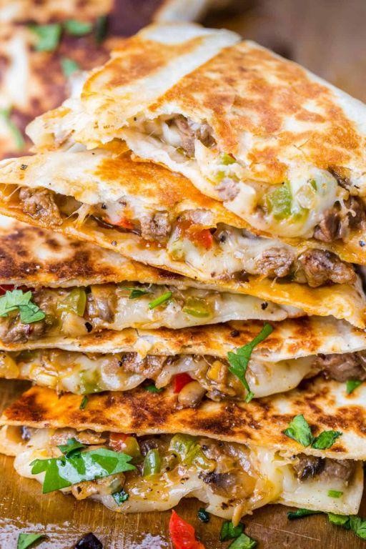 Cheesy Steak Cube Quesadillas