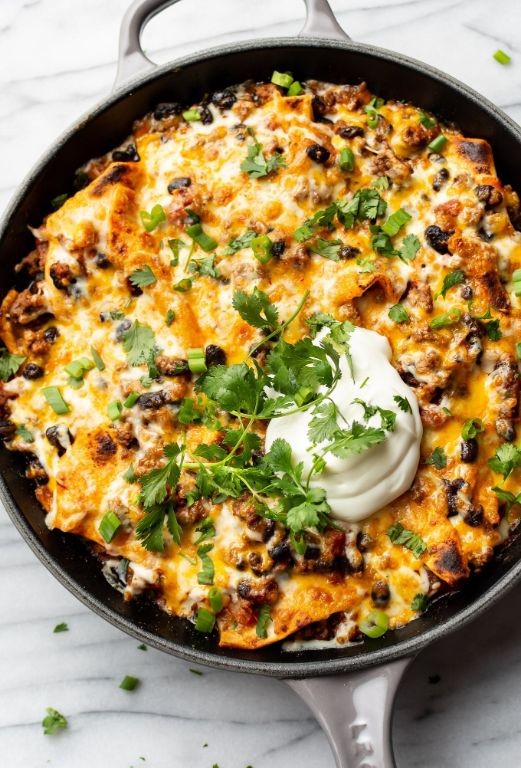 Cheesy Taco Skillet with Ground Beef