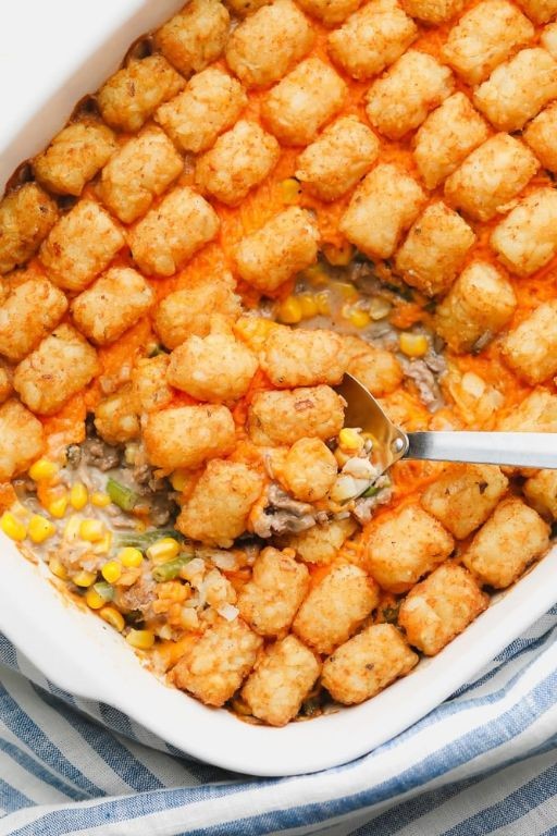 Cheesy Veggie Tater Tot Casserole