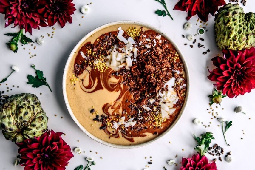 Cherimoya Smoothie Bowl with Granola