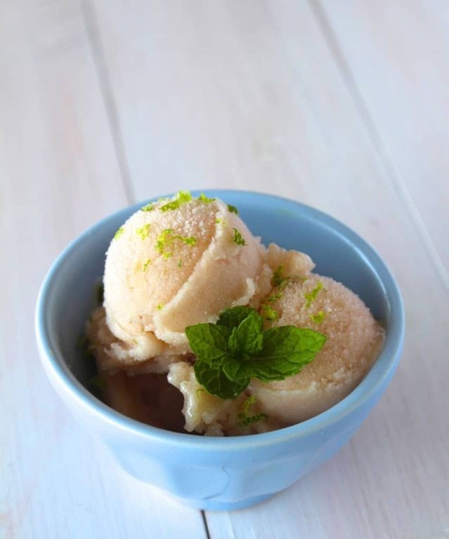 Cherimoya and Lime Sorbet