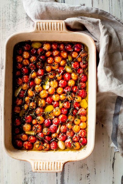 Cherry Tomato Confit with Thyme and Olive Oil