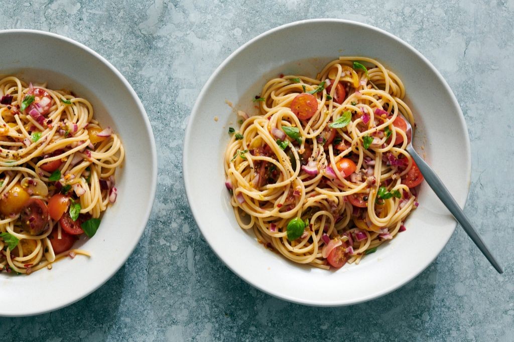 Cherry Tomato and Anchovy Pasta