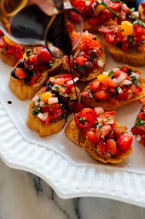 Cherry Tomato and Basil Bruschetta