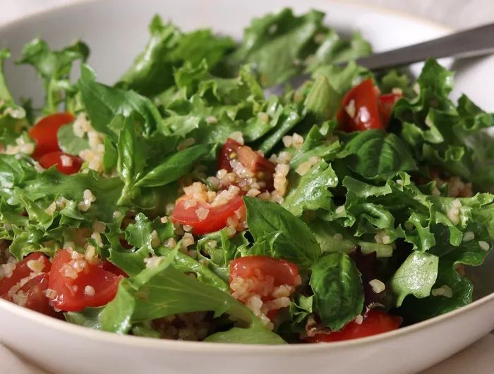 Cherry Tomato and Basil Bulgur Salad with Balsamic