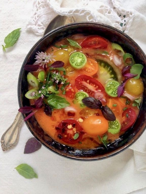 Cherry Tomato and Cucumber Gazpacho
