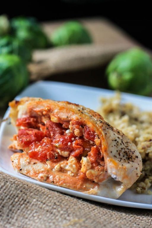 Cherry Tomato and Feta Stuffed Chicken