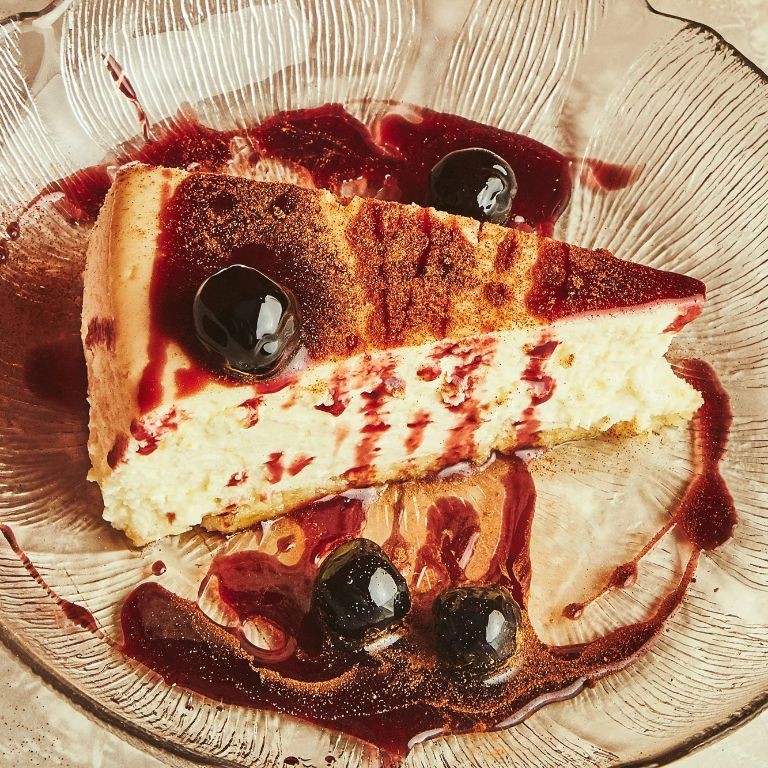 Cherry Topped Ricotta Cheesecake