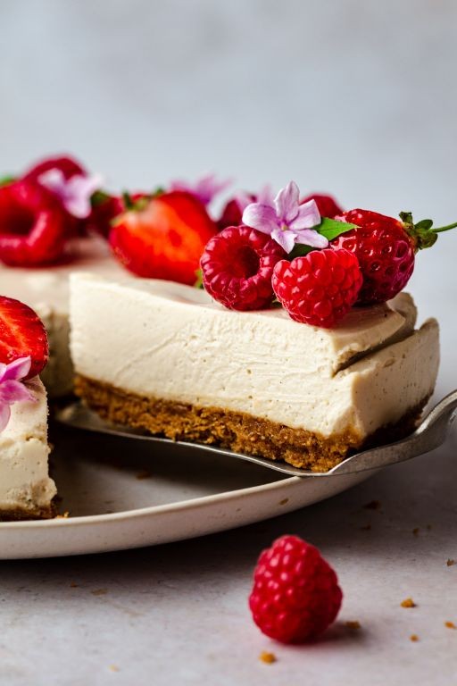 Cherry Vanilla Tofu Cheesecake