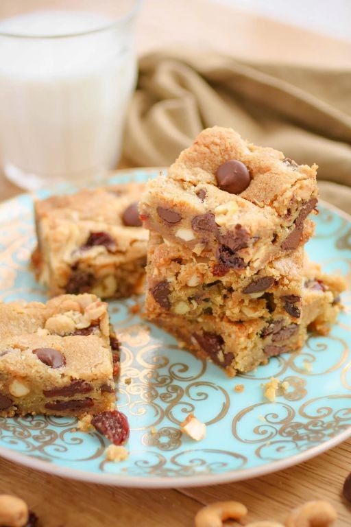 Cherry and Cashew Butter Bars