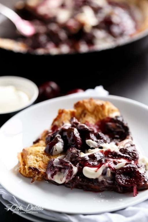 Cherry-Topped German Pancake