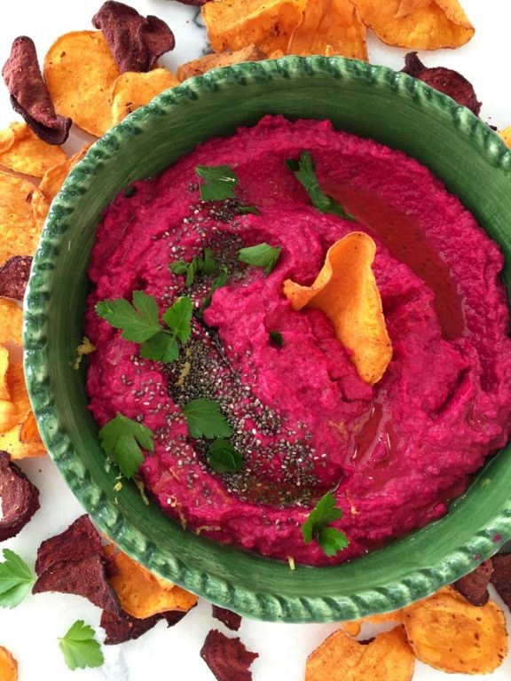 Chia Seed and Beetroot Hummus