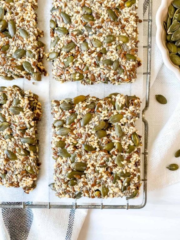 Chia Seed and Flaxseed Crackers