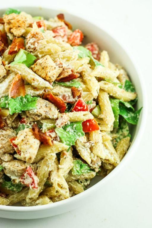 Chicken Bacon Ranch Cottage Cheese Pasta