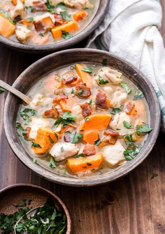 Chicken Breast and Potato Stew with Sweet Onions