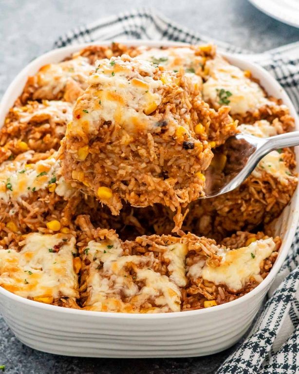 Chicken Enchilada Minute Rice Bake