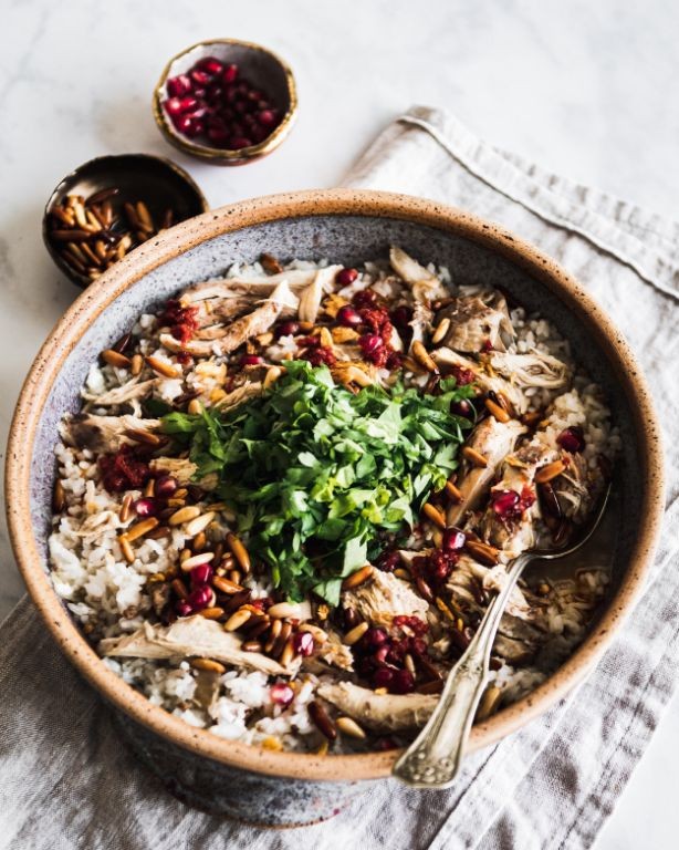 Chicken Fatteh with Crispy Pita and Yogurt
