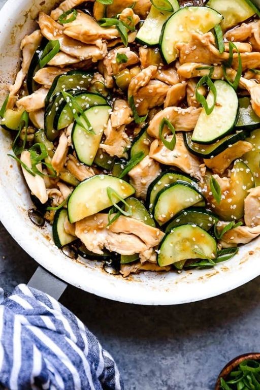 Chicken Zucchini Stir-Fry with Soy Glaze