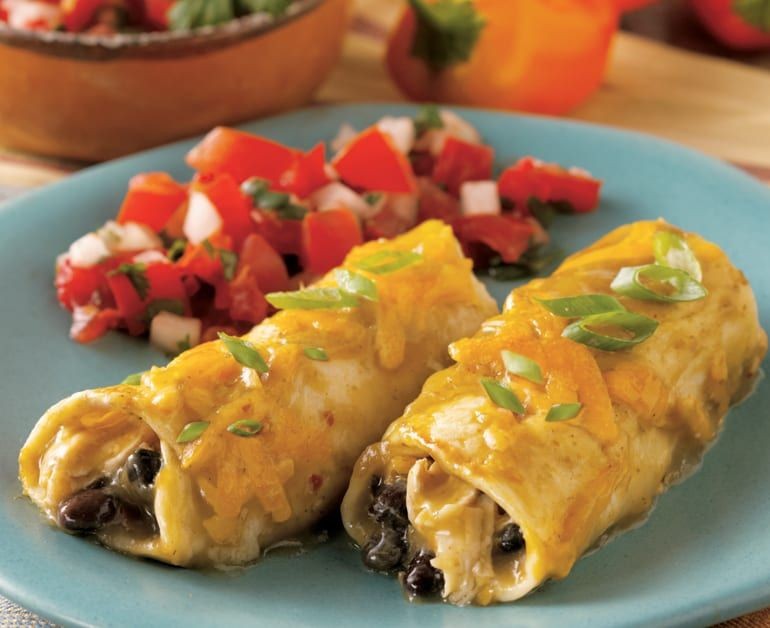 Chicken and Black Bean Enchiladas