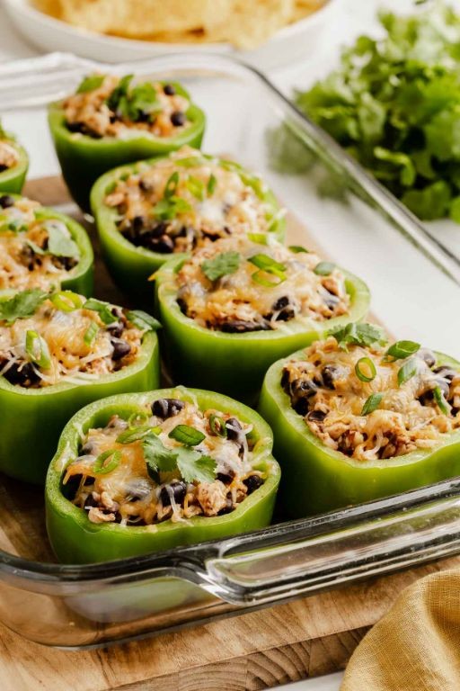 Chicken and Black Bean Stuffed Peppers