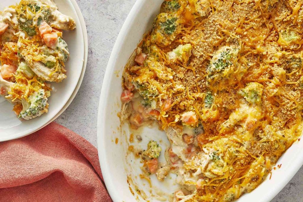 Chicken and Carrot Casserole with Cheese