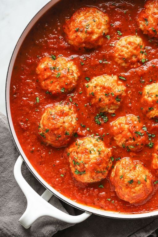 Chicken and Carrot Meatballs with Marinara