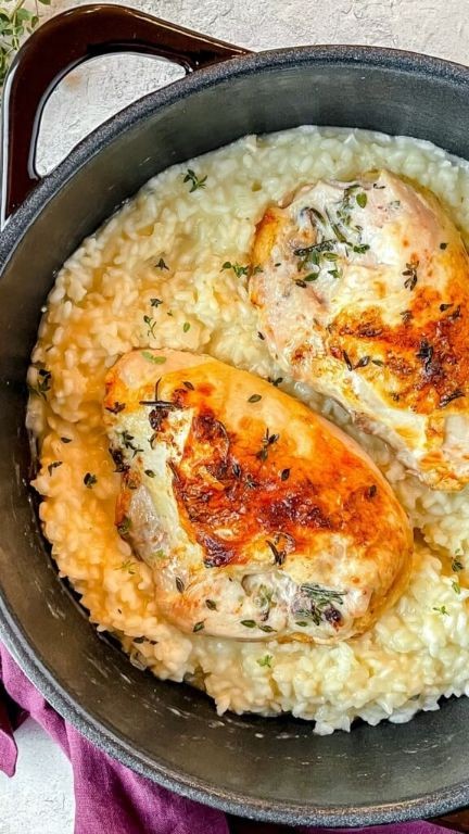 Chicken and Carrot Risotto with Parmesan