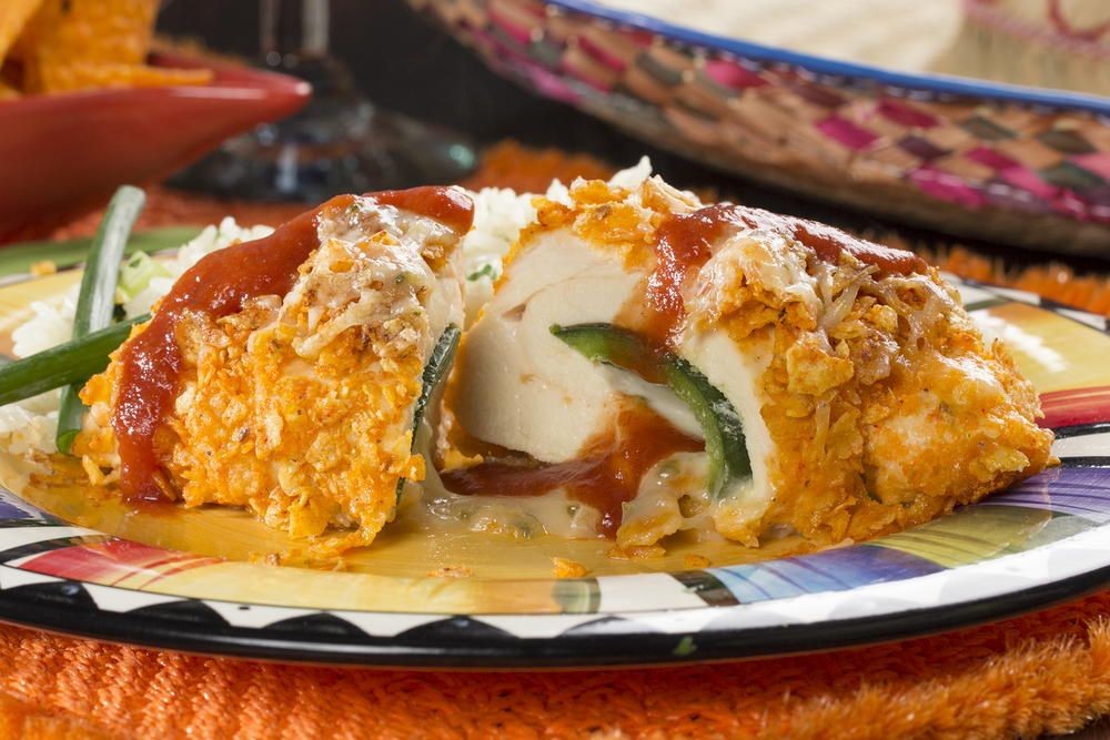 Chicken and Cheese Chile Relleno Bake
